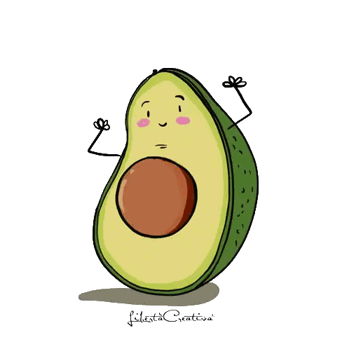 Avocado With Creativa Text Sticker