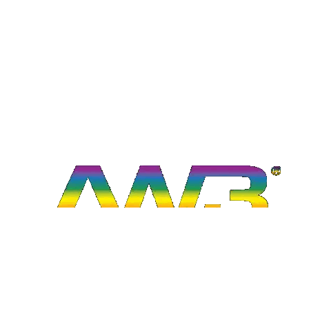AW3 All White Laser Logo Rainbow Background Sticker