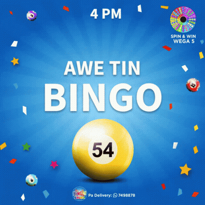 Awe Tin Bingo Yellow Ball Number 54 GIF