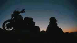 Awesome Dirt Bike And Rider Silhouette GIF