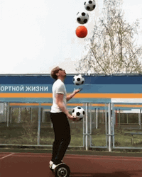 Awesome Juggling Soccer Balls GIF