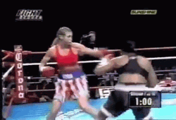 Awesome Knockout Female Boxer GIF