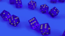Awesome Rolling Alone Blue Dice GIF