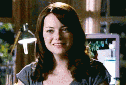 Awkward Emma Stone Looking Disgusted GIF
