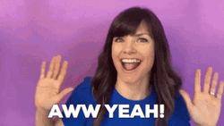 Aww Yeah Cheering Lady GIF