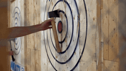 Axe Throwing Dart Board GIF