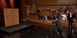 Axe Throwing Jimmy Fallon GIF