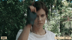Axe Throwing Walking Dead GIF