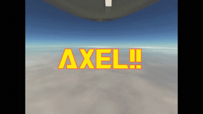 Axel On Blue Background GIF