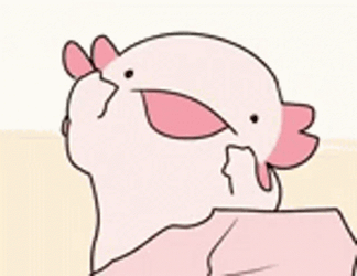 Axolotl Meme Animated Pinching Its Cheek GIF