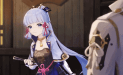 Ayaka Being Friendly GIF