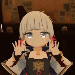 Ayaka Hands Up GIF