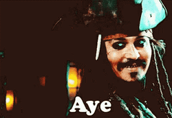 Aye Pirates Of The Caribbean Jack Sparrow GIF