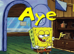 Aye SpongeBob SquarePants Walk Away GIF
