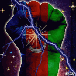Azerbaijan Flag Fist