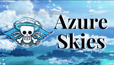 Azure Skies Skull And Crossbones GIF