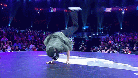 B-Boy On Center Stage Break Dance GIF