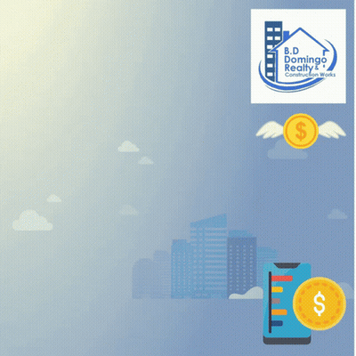 B.D. Domingo Realty Ad With Phone And Dollar Coin GIF