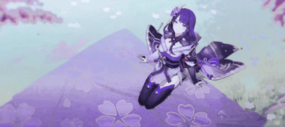 Baal Raiden Shogun Kneeling  GIF