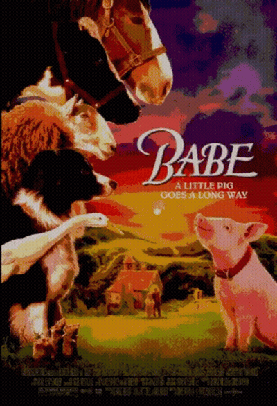 Babe A Little Pig Goes A Long Way Poster GIF