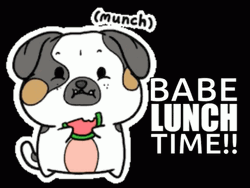 Babe Dog Lunch Time  GIF