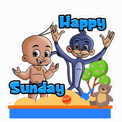 Baby And Monkey Happy Sunday GIF