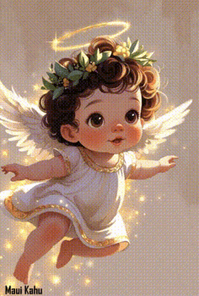 Baby Angel Flying With Halo GIF