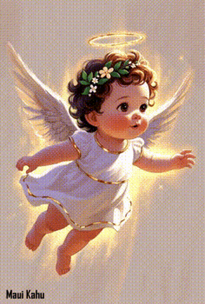 Baby Angel Painting By Maui Kalu GIF