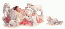 Baby Animated Jesus With Lamb GIF