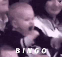 Baby Boy Cheering Thats A Bingo GIF