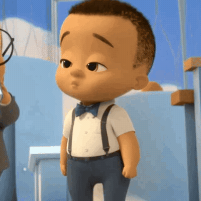 Baby Boy In Suspenders And Bow Tie GIF