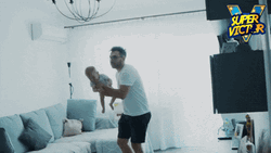 Baby Boy Playing Flying With Daddy GIF