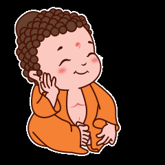 Baby Buddha Bird On Hand Animation  GIF