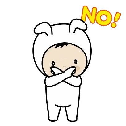 Baby Bunny Costume Says No Sticker