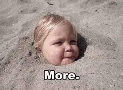 Baby Buried In Sand With More GIF