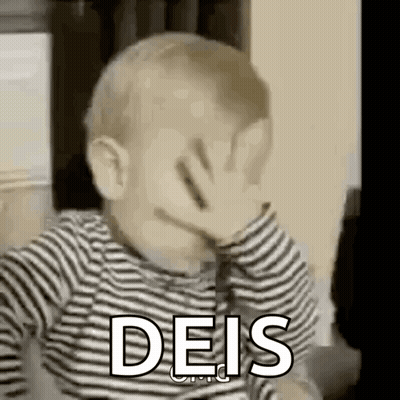Baby Covering Face Saying Deis GIF