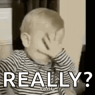 Baby Covering Face Saying Really GIF