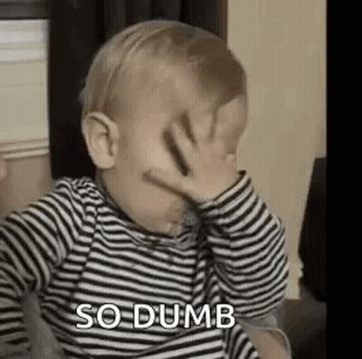 Baby Covering Face Saying So Dumb GIF