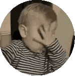 Baby Covering Face With Hands Sticker