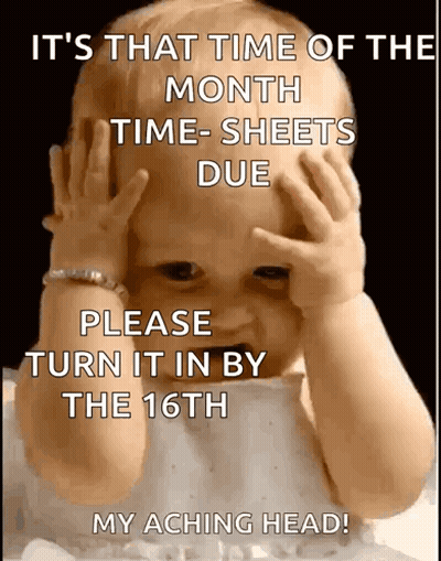 Baby Covering Face With Hands That Says Its That Time Of The Month GIF