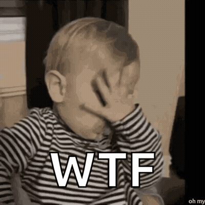 Baby Covering Face With WTF GIF