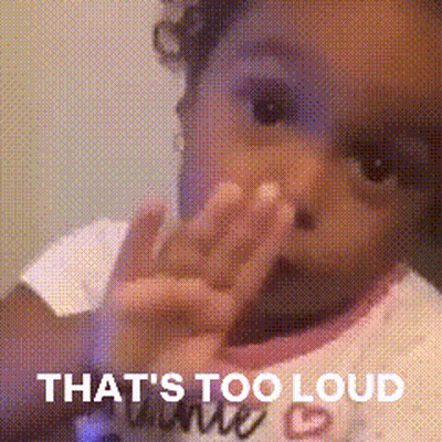 Baby Covering Nose With Hands Too Loud GIF