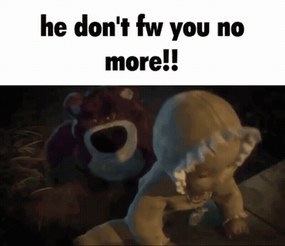 Baby Crawling Next To Teddy Bear Saying He Doesn't Fw You No More GIF