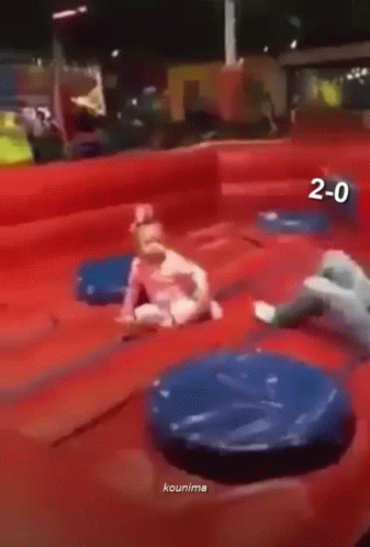 Baby Crawling On Bouncy Castle 2-0 GIF