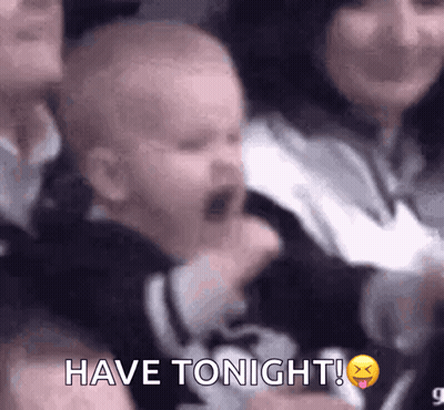 Baby Crying In Crowd Saying Have Tonight GIF