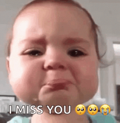 Baby Crying Says I Miss You With Emojis GIF