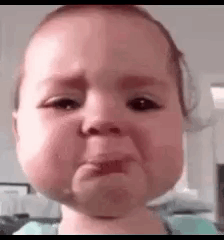 Baby Crying With Funny Face And Mouth Open GIF