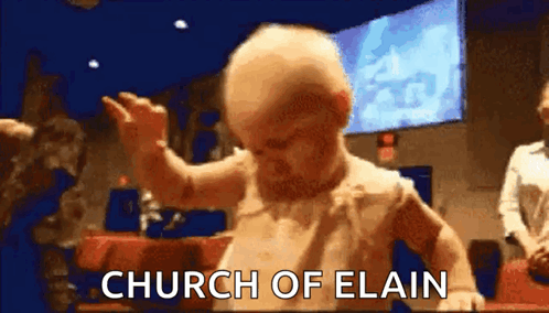 Baby Dancing In Front Of Church Sign GIF
