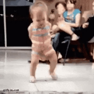 Baby Dancing On Dance Floor GIF