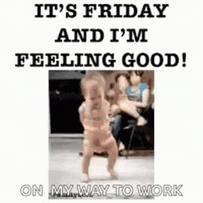 Baby Dancing Saying It's Friday And I'm Feeling Good GIF
